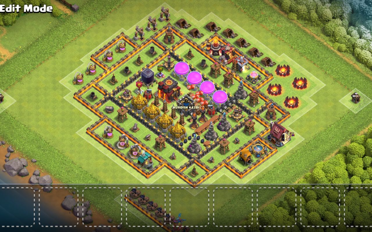 Town Hall 10 Trophy Base layout by Arvin_07