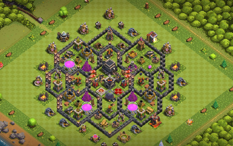 Town Hall 9 Trophy Base layout by Burger⚔