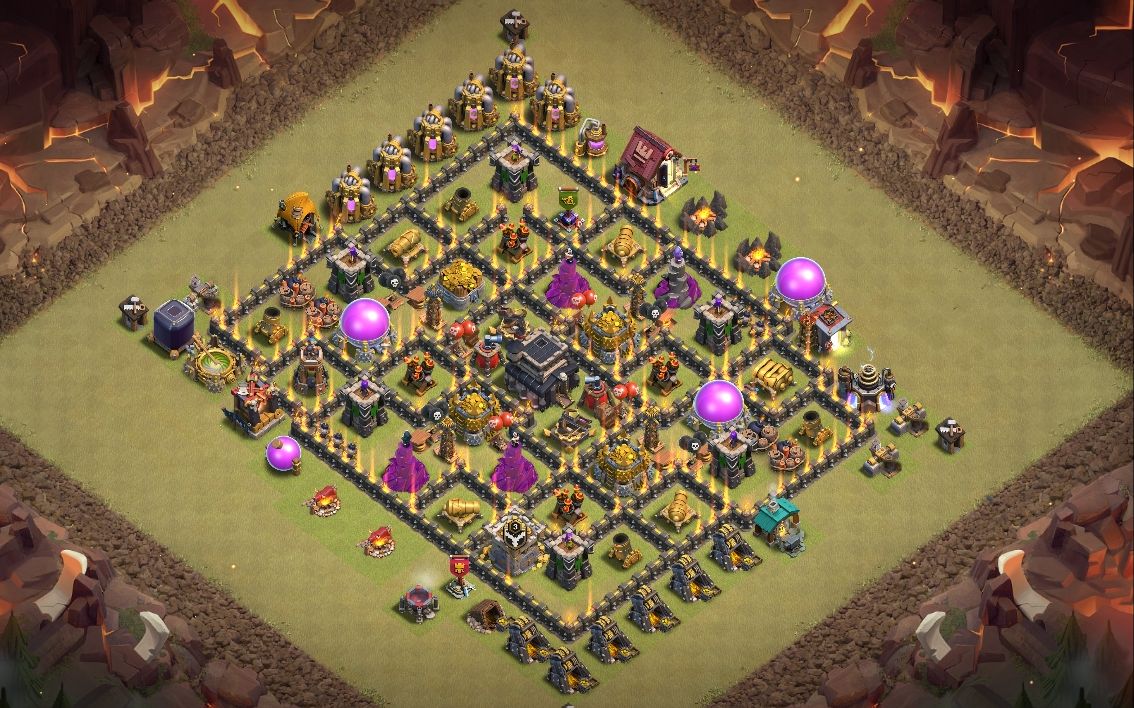 Town Hall 9 Hybrid Base layout by MARK