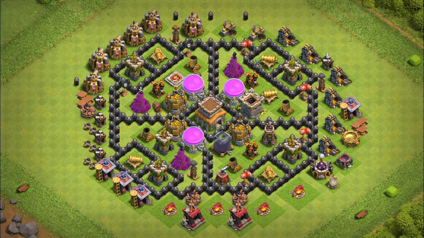 Town Hall 8 Hybrid Base layout by TReX