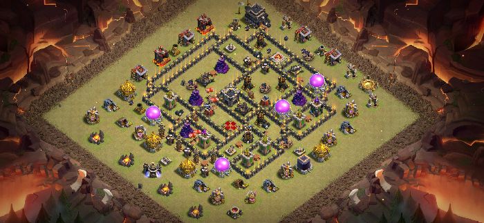 Town Hall 9 War Base layout by Thanatos