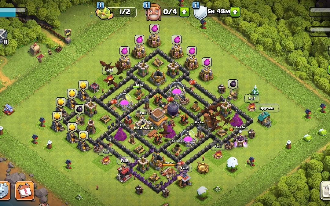 Town Hall 8 Hybrid Base layout by Hobbie Tailor