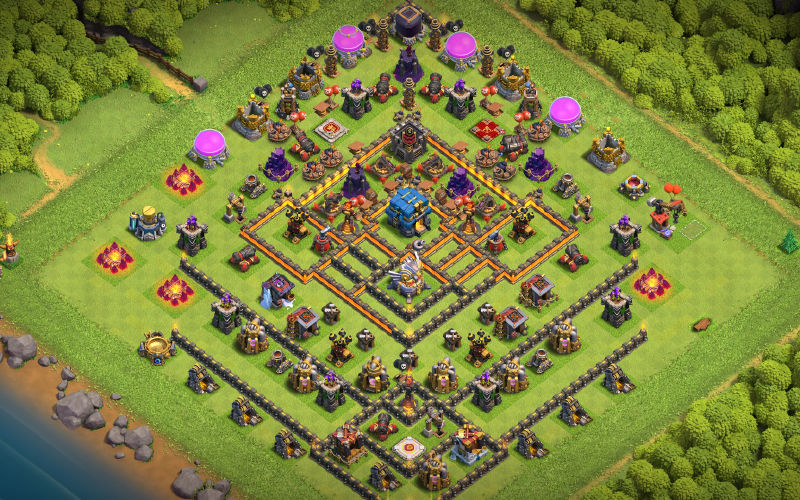 Town Hall 12 Trophy Base layout by paul