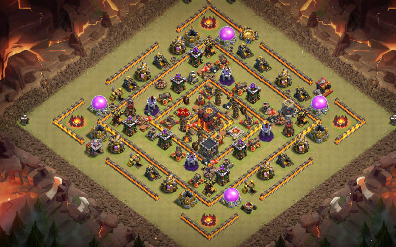 Town Hall 10 Hybrid Base layout by USER2056903