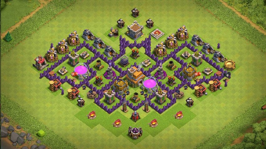 Town Hall 7 Hybrid Base layout by TReX