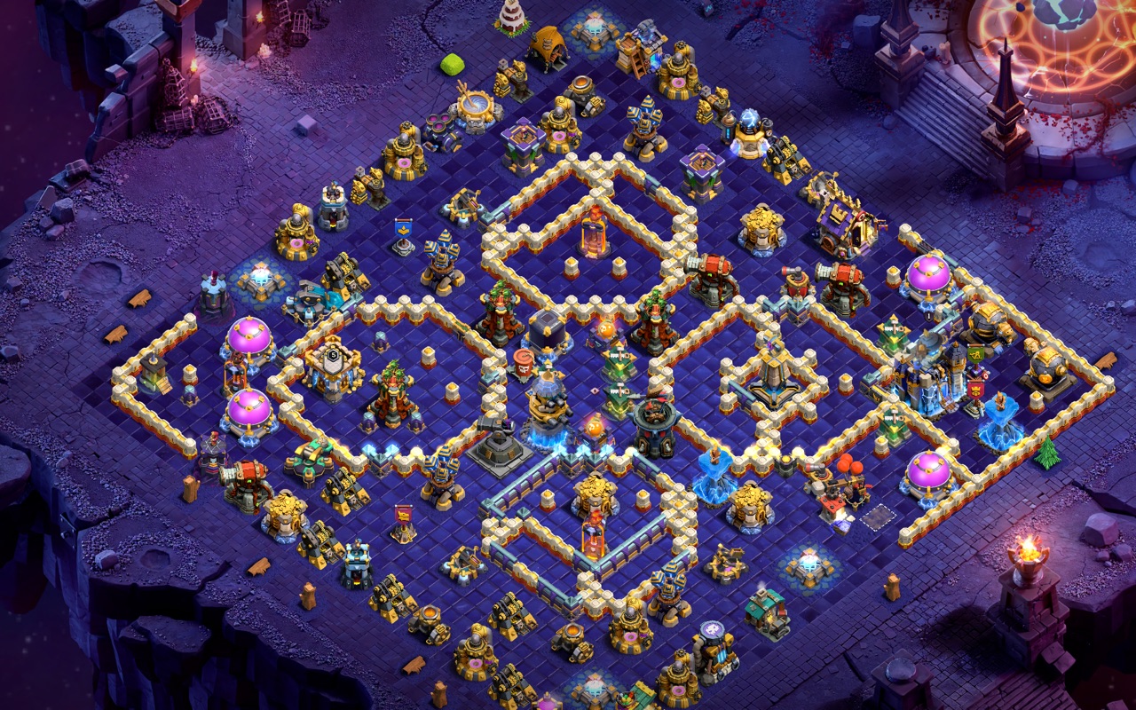 Town Hall 18 Hybrid Base layout by Sn0w0wl