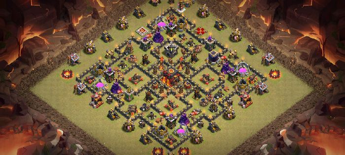 Town Hall 10 War Base layout by Love4Lana