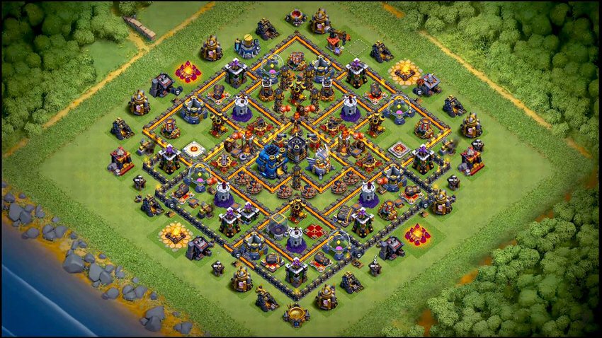 Town Hall 12 Trophy Base layout by TReX