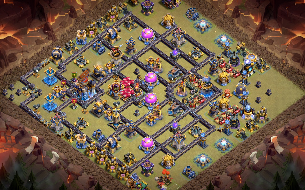 Town Hall 18 War Base layout by Kings Villa