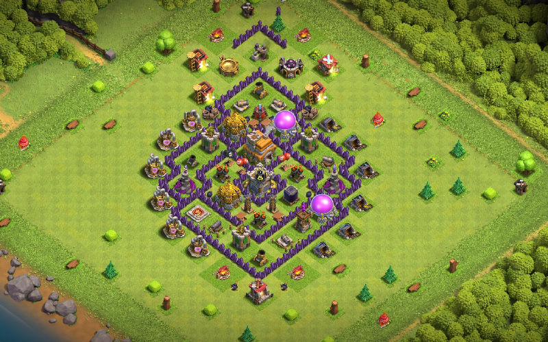 Town Hall 7 Hybrid Base layout by Abang