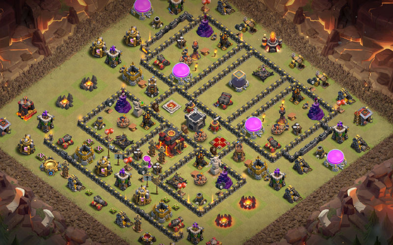 Town Hall 10 War Base layout by .miharbi.