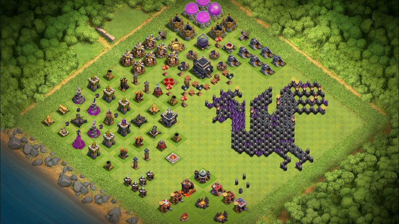 Town Hall 9 Fun Base layout by TReX