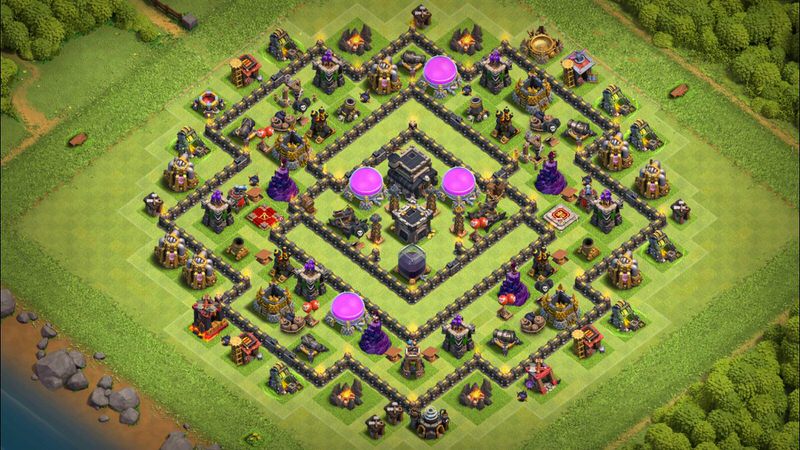 Town Hall 9 Hybrid Base layout by TReX