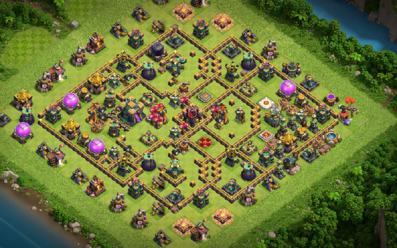 Town Hall 14 Trophy Base layout by XLR8