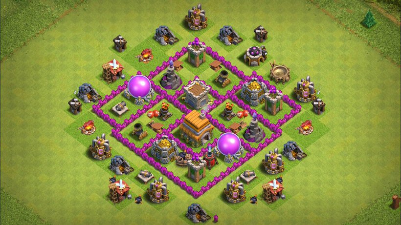Town Hall 6 Trophy Base layout by TReX