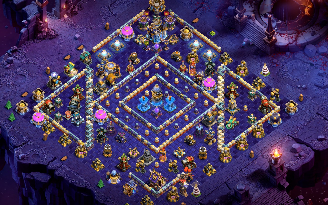 Town Hall 18 Hybrid Base layout by Sn0w0wl