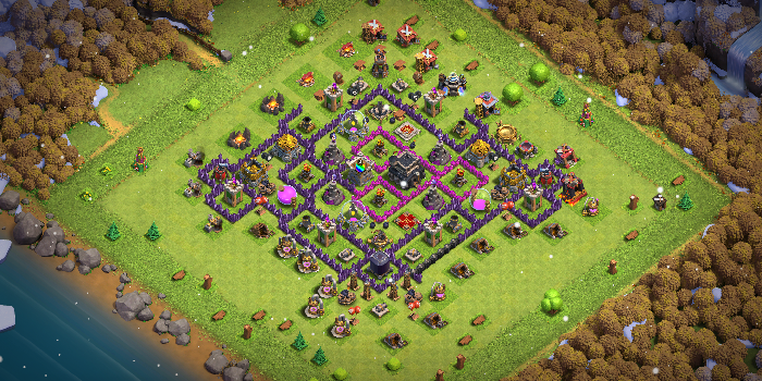 Town Hall 9 Hybrid Base layout by Ong Baki