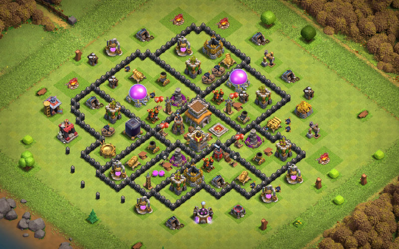 Town Hall 8 Trophy Base layout by User