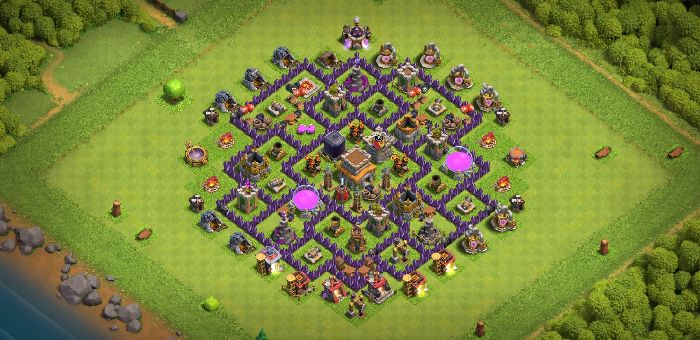 Town Hall 8 Trophy Base layout by S1X