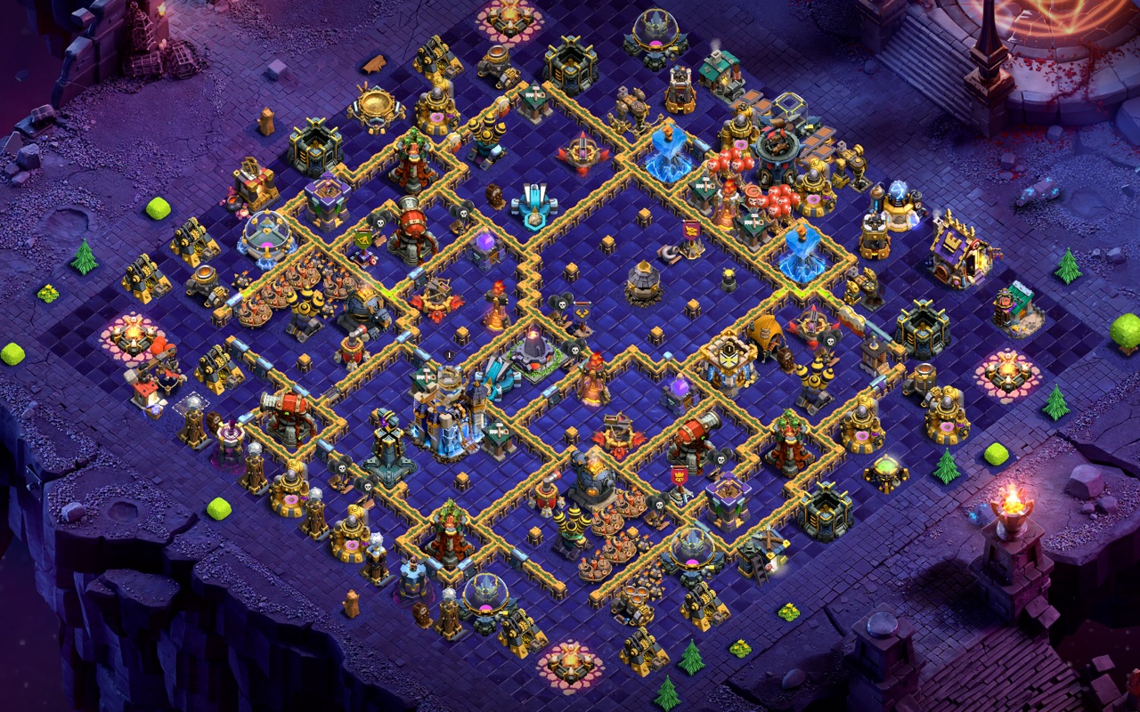 Town Hall 18 Hybrid Base layout by Sn0w0wl