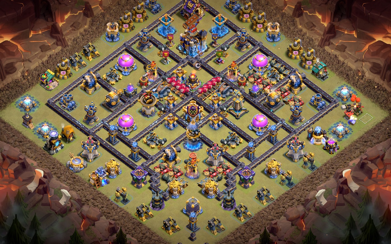 Town Hall 18 War Base layout by Kings Villa