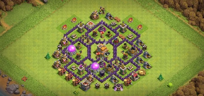 Town Hall 7 Hybrid Base layout by Ancient.id