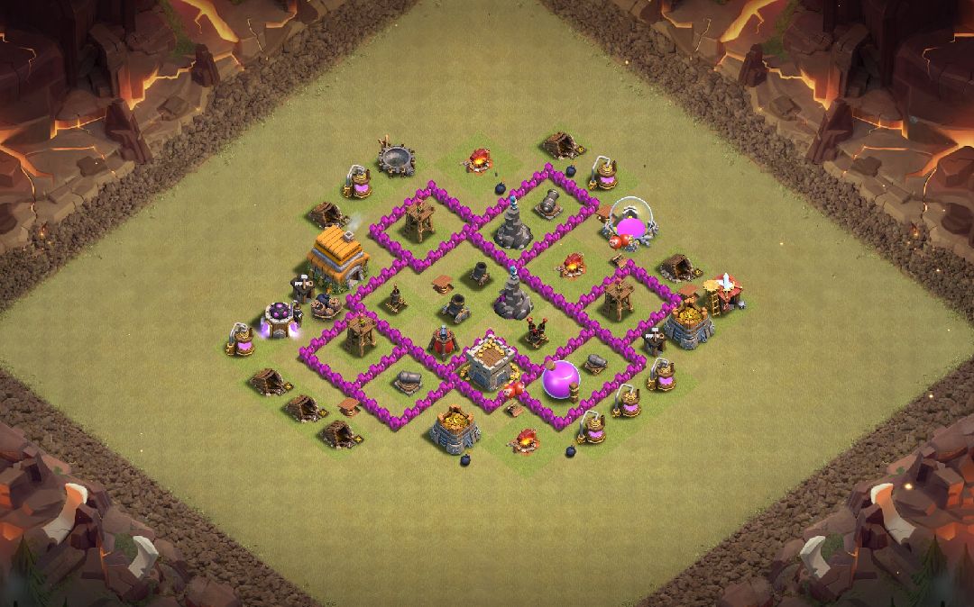 Town Hall 6 War Base layout by Keroppi