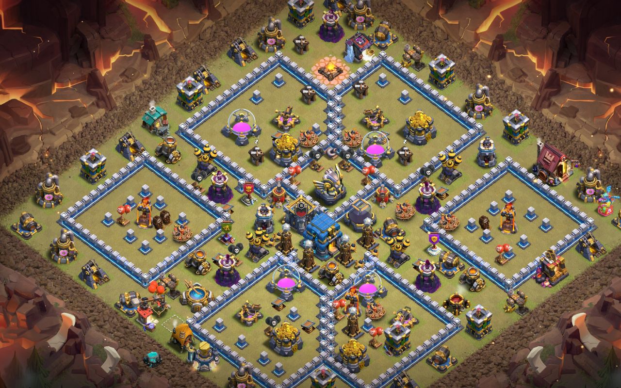 Town Hall 12 War Base layout by alstoRa Wael