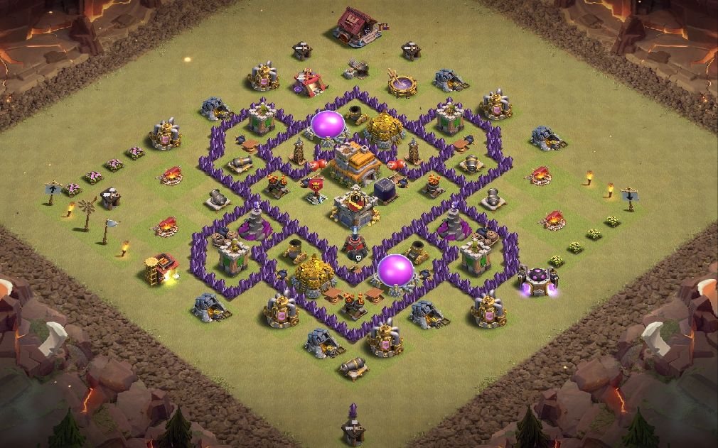 Town Hall 7 War Base layout by المحارب