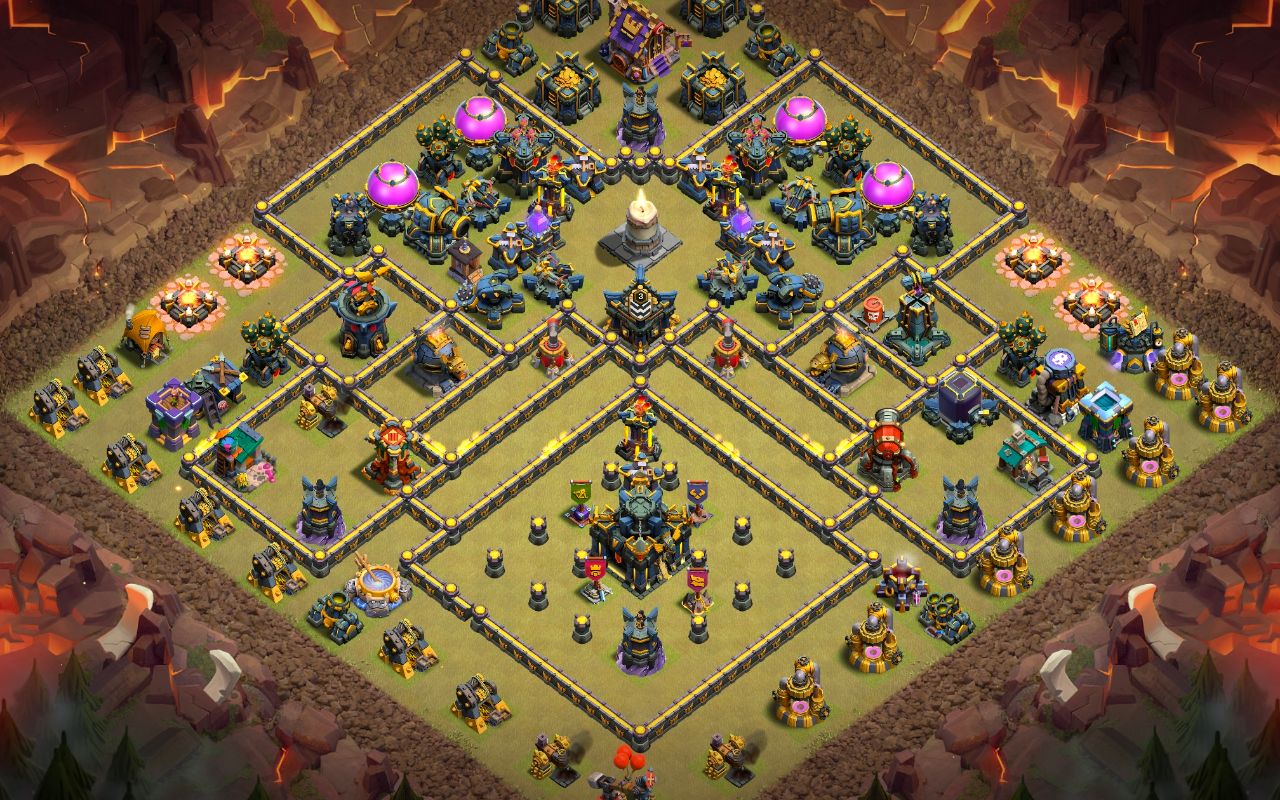 Town Hall 17 War Base layout by Jastineeex