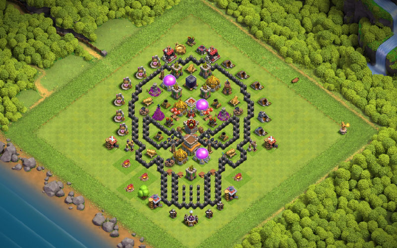 Town Hall 8 Fun Base layout by avicii