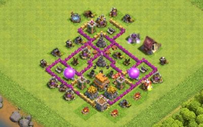 Town Hall 6 War Base layout by Gentle Wave