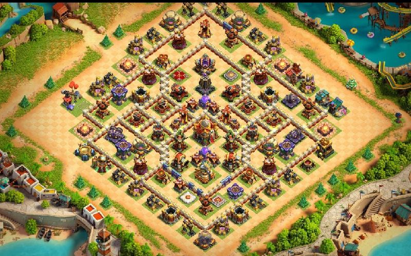 Town Hall 16 Trophy Base layout by ™ANIK_♚100