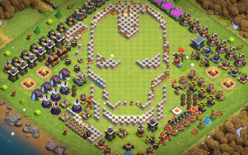 Town Hall 12 Fun Base layout by nihall