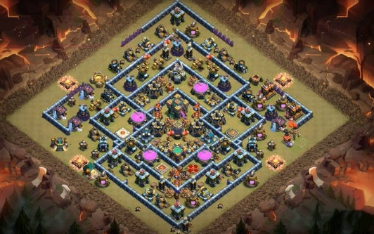 Town Hall 14 War Base layout by Gaming Sanged