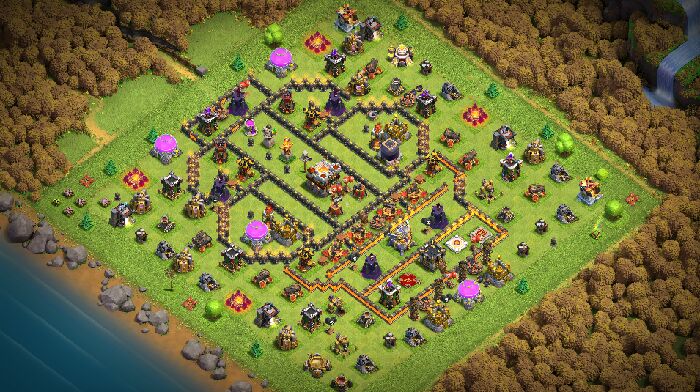 Town Hall 11 Hybrid Base layout by 乂ㄚ乙