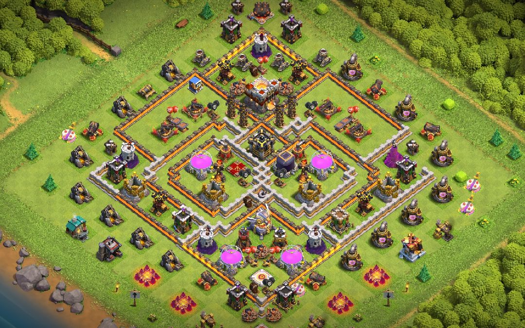 Town Hall 11 Hybrid Base layout by Rayan