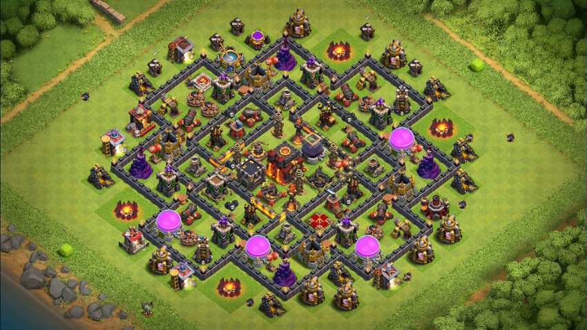 Town Hall 10 Hybrid Base layout by TReX