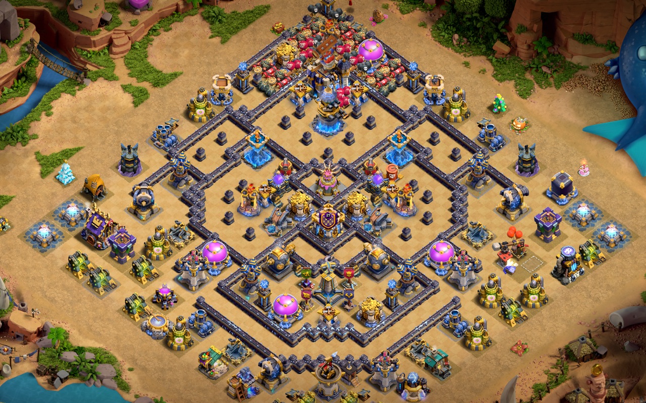 Town Hall 18 War Base layout by Kings Villa