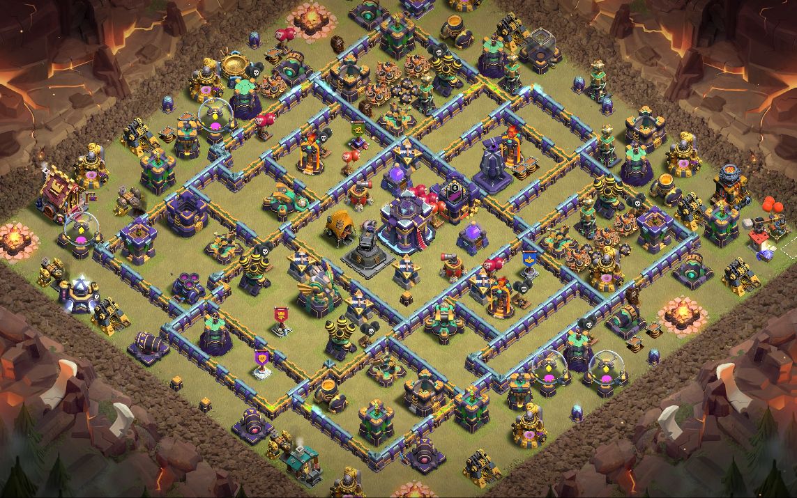 Town Hall 15 War Base layout by End zone