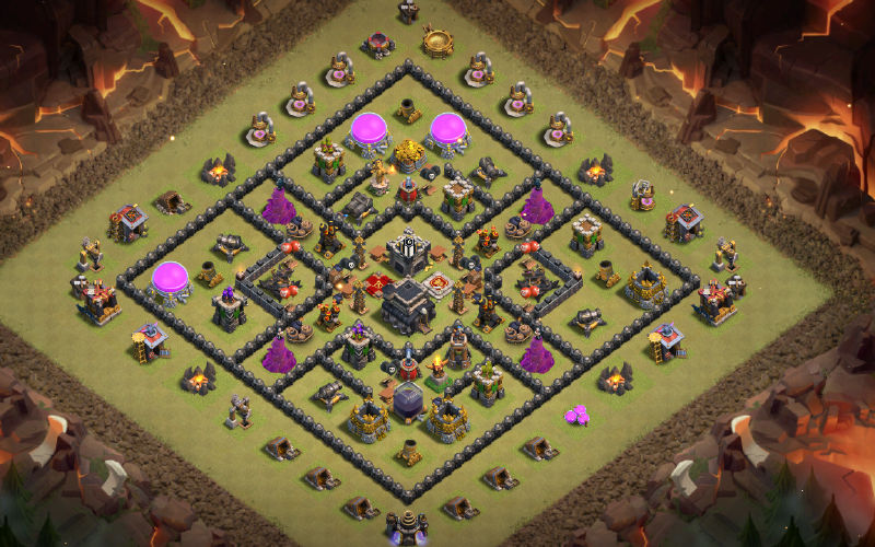 Town Hall 9 War Base layout by Mr.Anti 3 Star