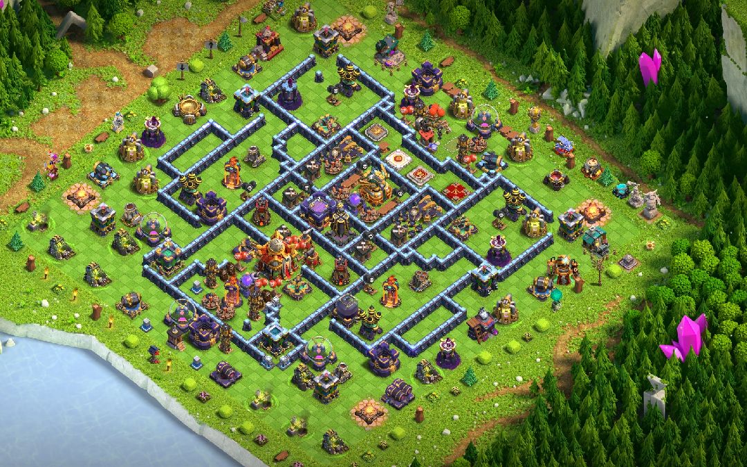 Town Hall 16 War Base layout by SONU