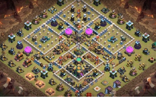 Town Hall 14 War Base layout by Gaming Sanged