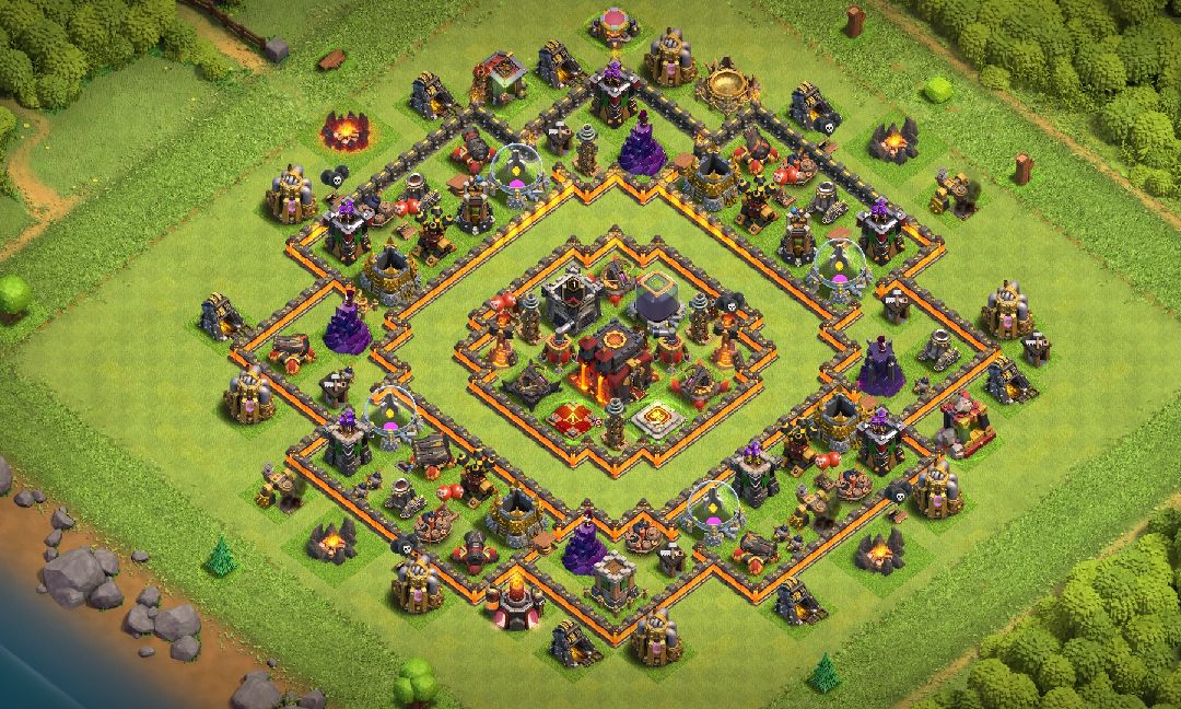 Town Hall 10 Trophy Base layout by OisikPlays