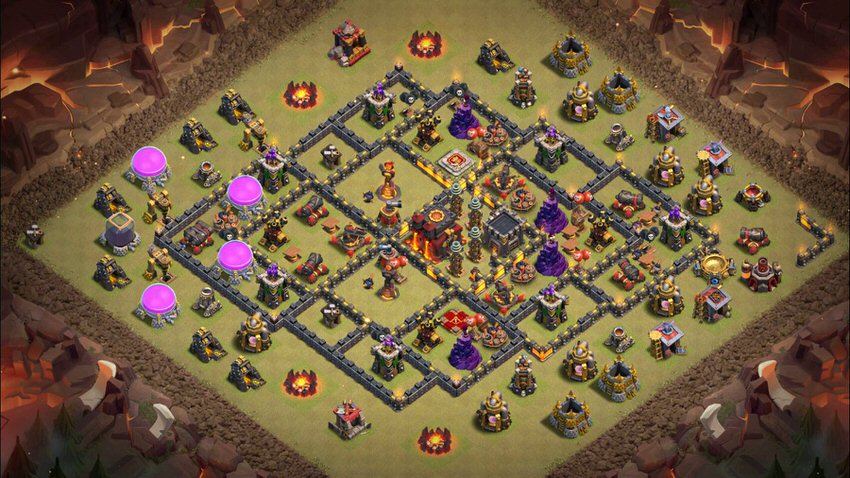 Town Hall 10 War Base layout by TReX