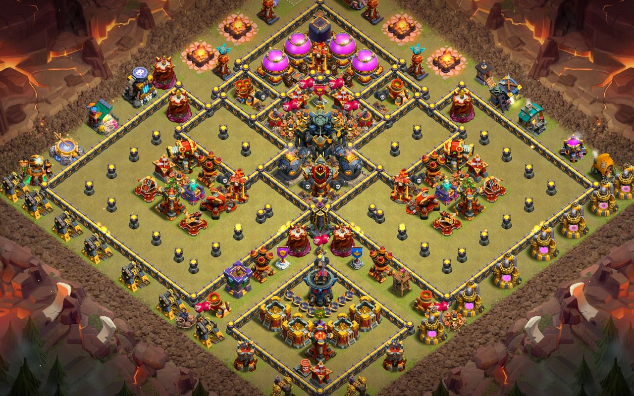 Town Hall 17 War Base layout by Jastineeex