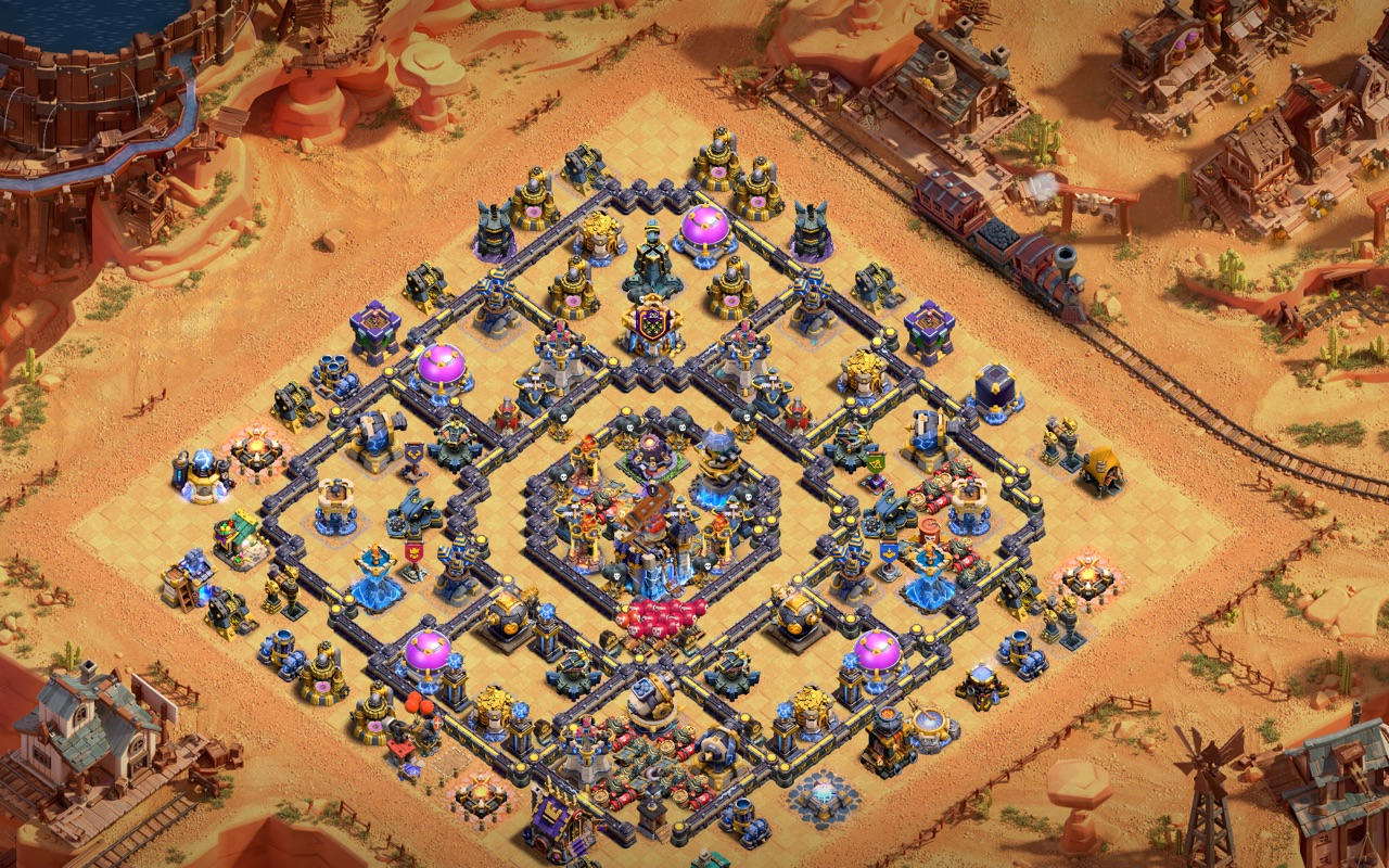 Town Hall 18 War Base layout by Kings Villa