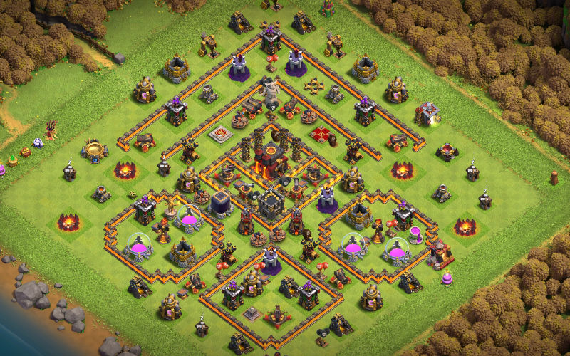 Town Hall 10 Trophy Base layout by User