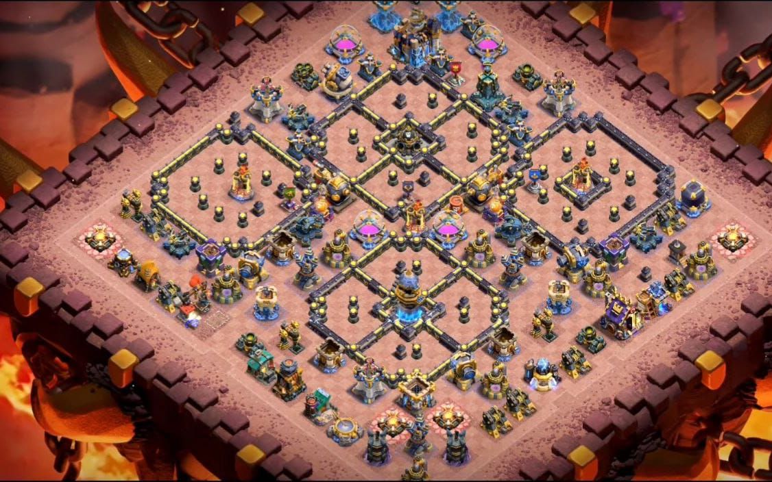 Town Hall 18 Trophy Base layout by BASE MAKER