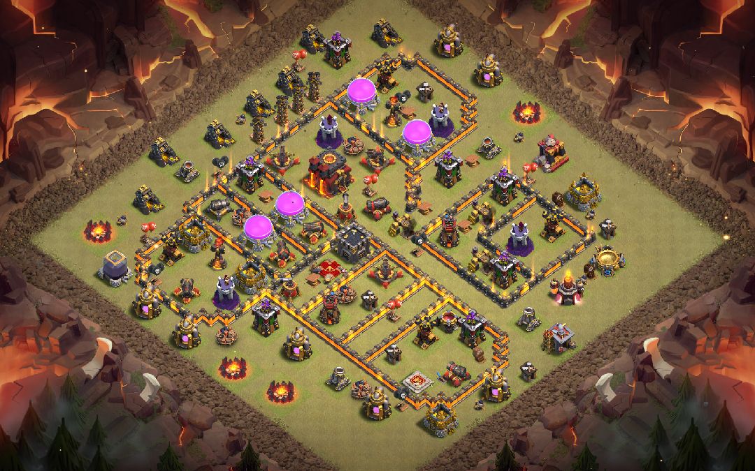 Town Hall 10 War Base layout by XLR8